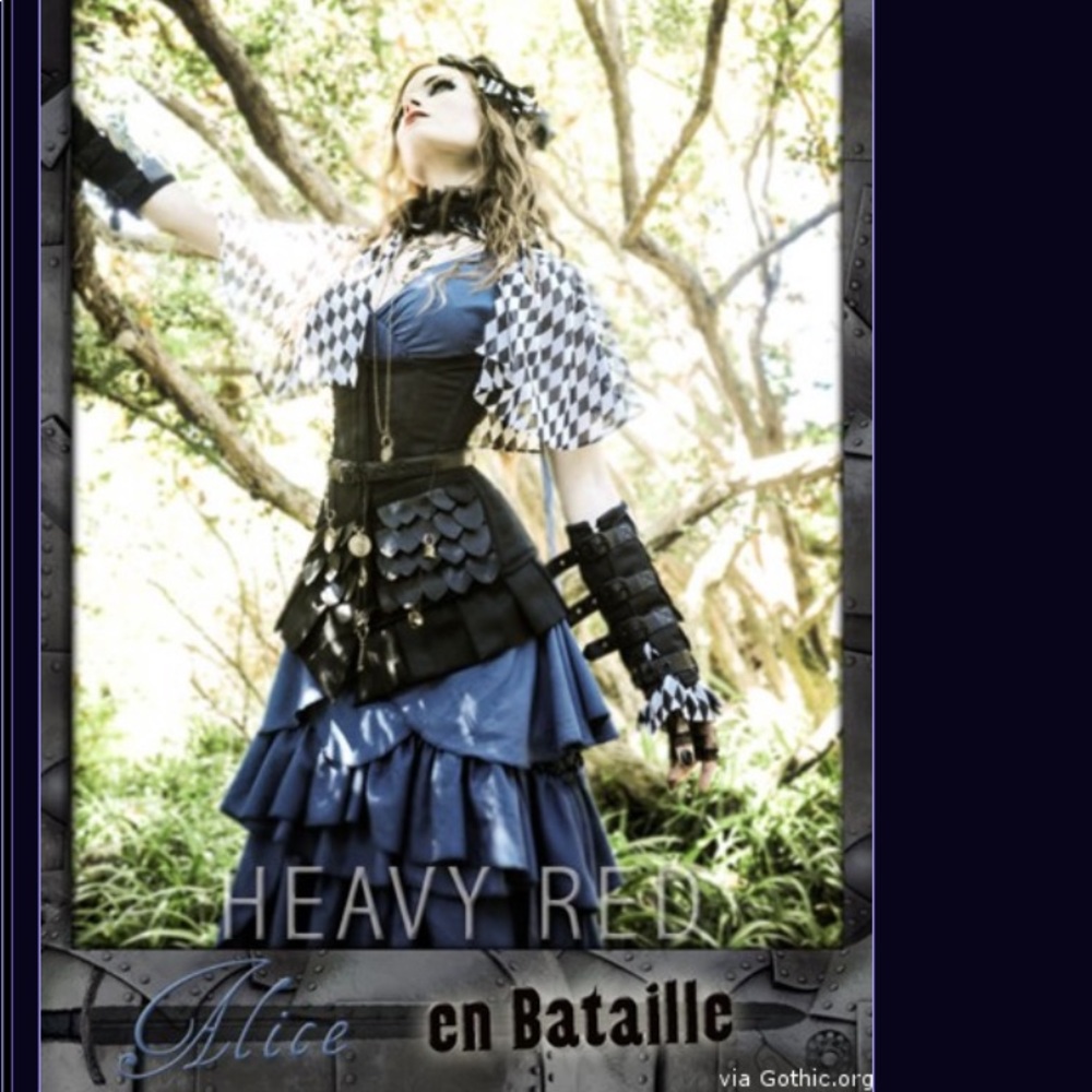 Heavy red gothic, Alice dress. From early 2000s.Just the dress not the corset.